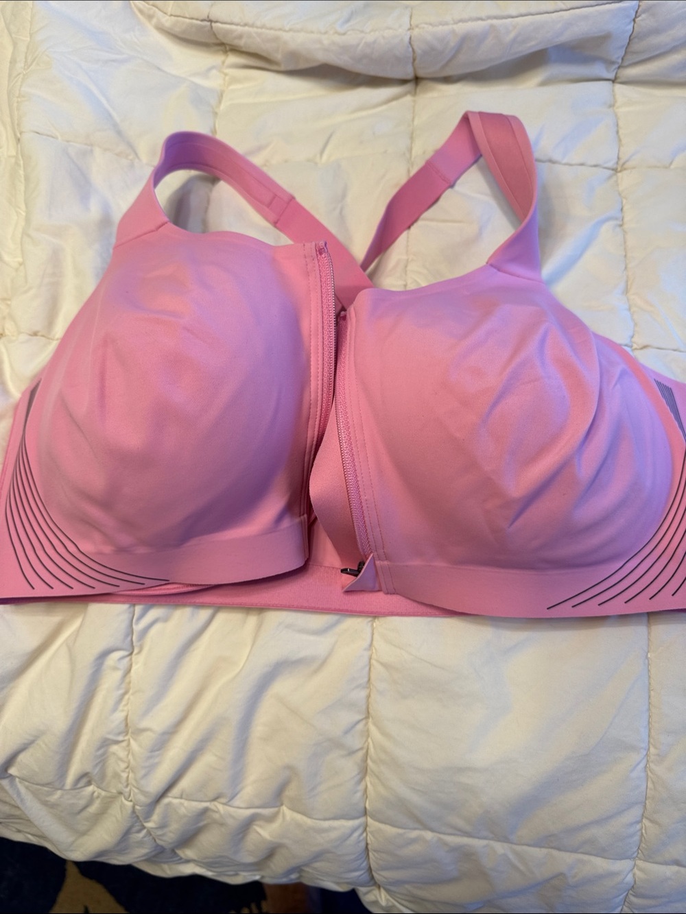 Victoria's Secret Pink Front-Zip Sports Bra - Picture 2 of 6